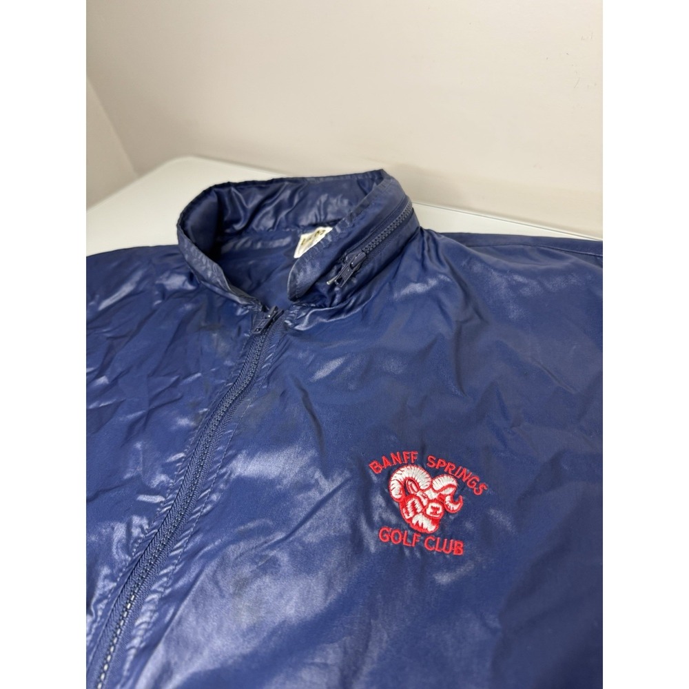 Vintage 80's Banff Springs Golf Club Full Zip Jacket Size XXL Blue LaMode Sports